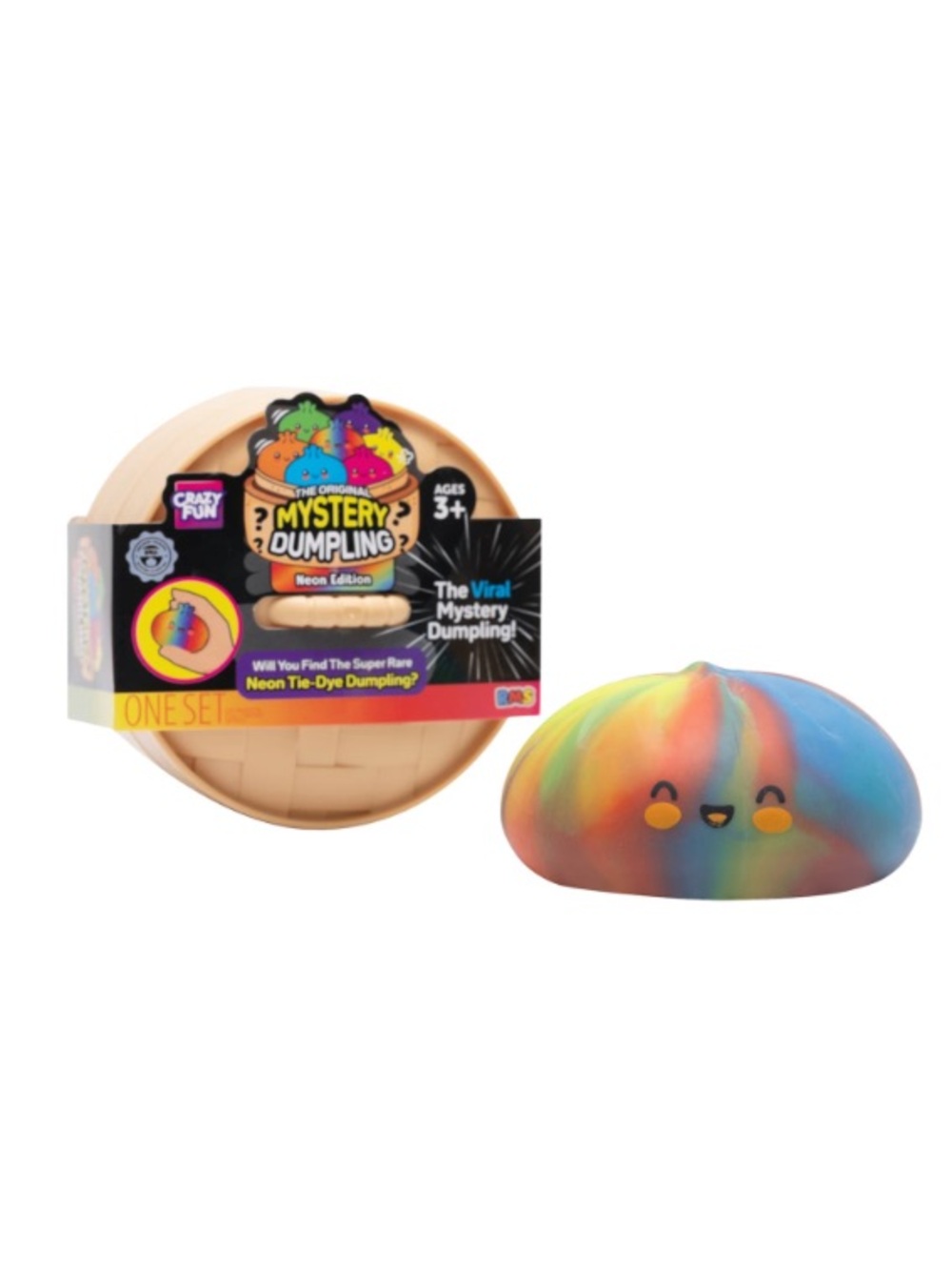 Crazy Fun® The Original Mystery Dumpling Neon Edition Squishy Bun Dumpling Set